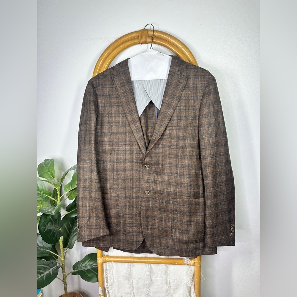 Mens Peter Millar Brown Soft Jacket sz L